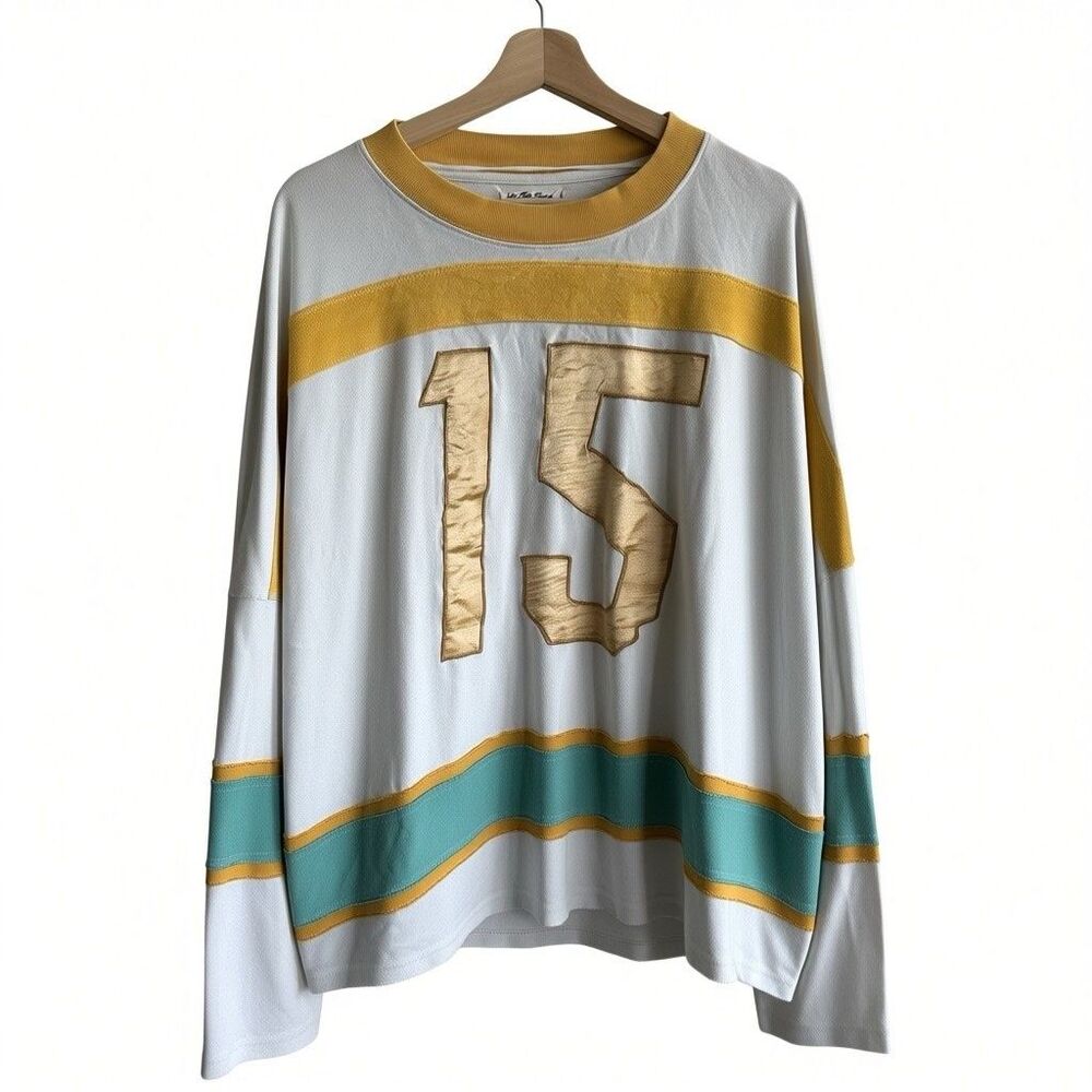 We The Free Sports Tee Sz M Oversized Slouchy Distressed VTG Inspired - Picture 2 of 11
